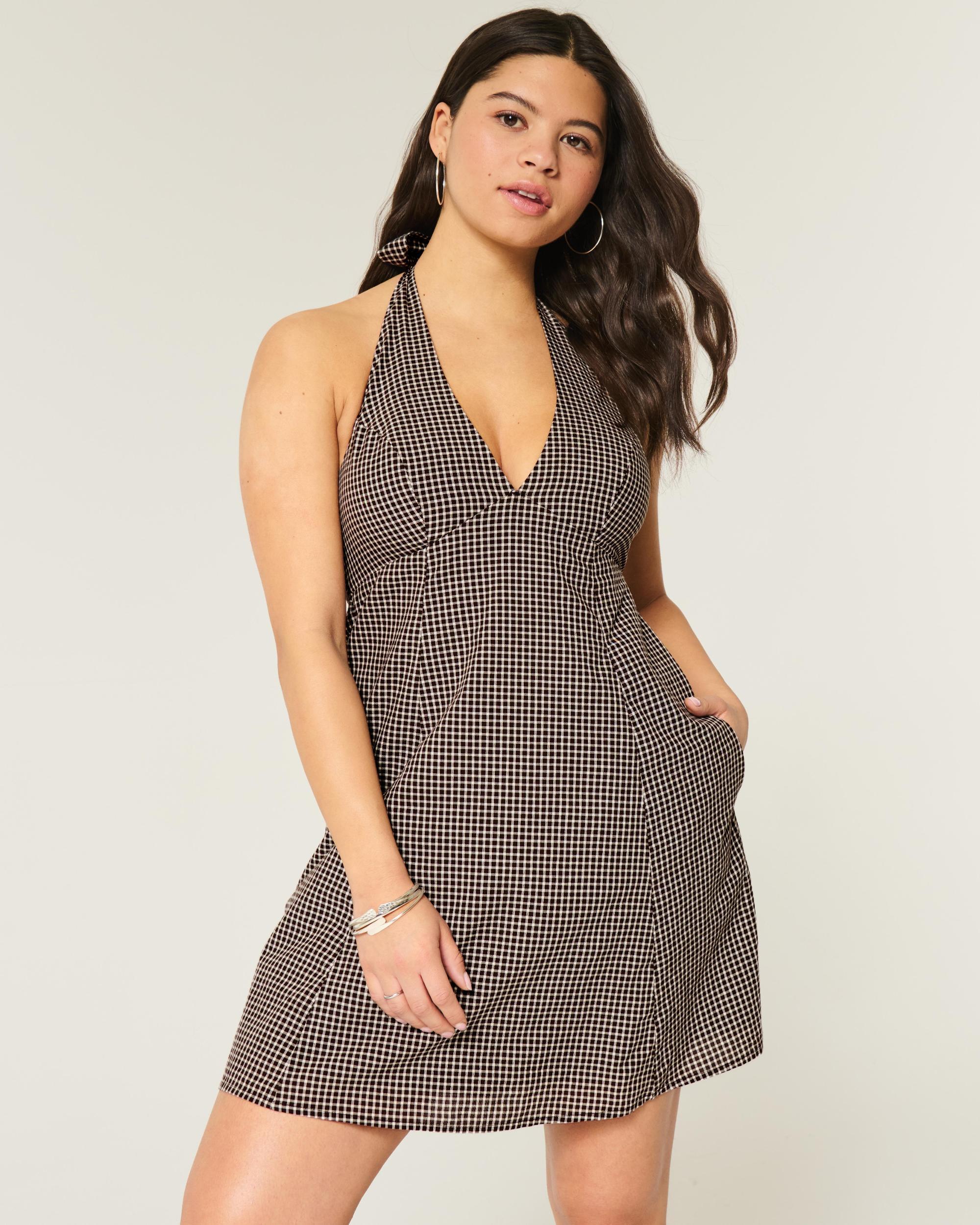 Open Back Halter Mini Dress Product Image