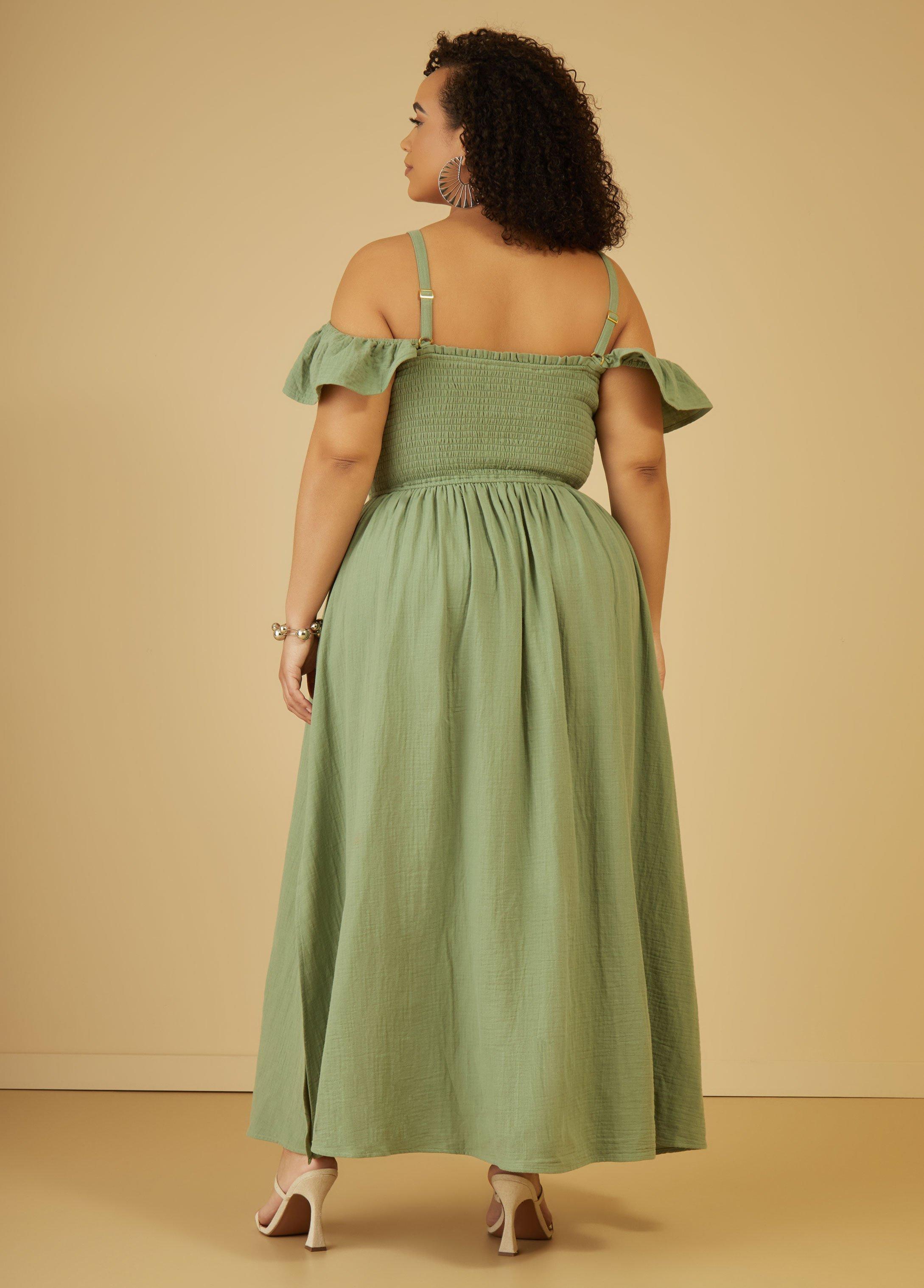 Cold Shoulder Cotton Gauze Dress Female Product Image