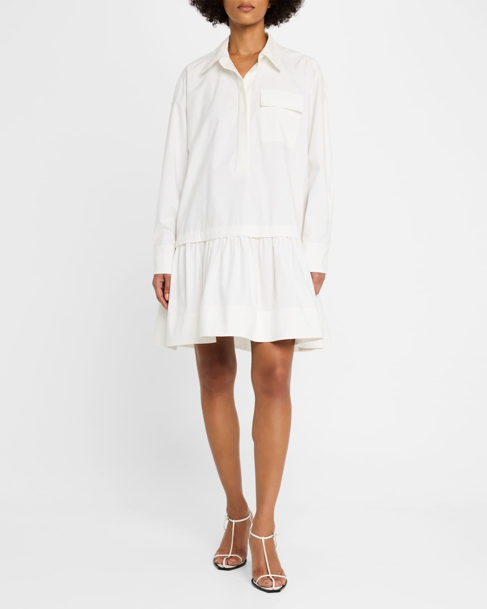 Brooke Long-Sleeve Drop-Waist Mini Dress Product Image