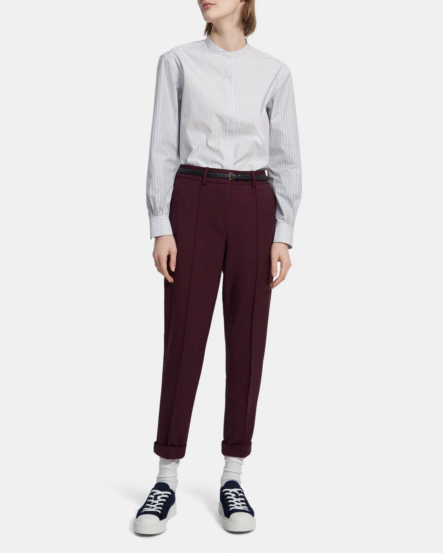 Pleated Wool Gabardine Pant Product Image