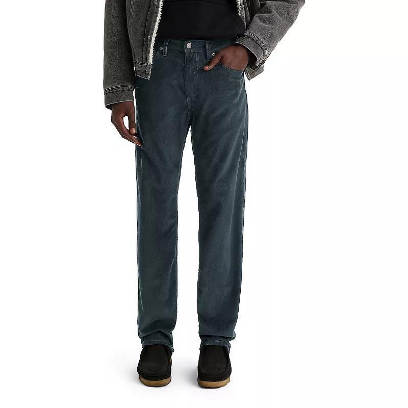 Mens Levis 505 Regular Fit Corduroy Jeans Dark Grey Product Image