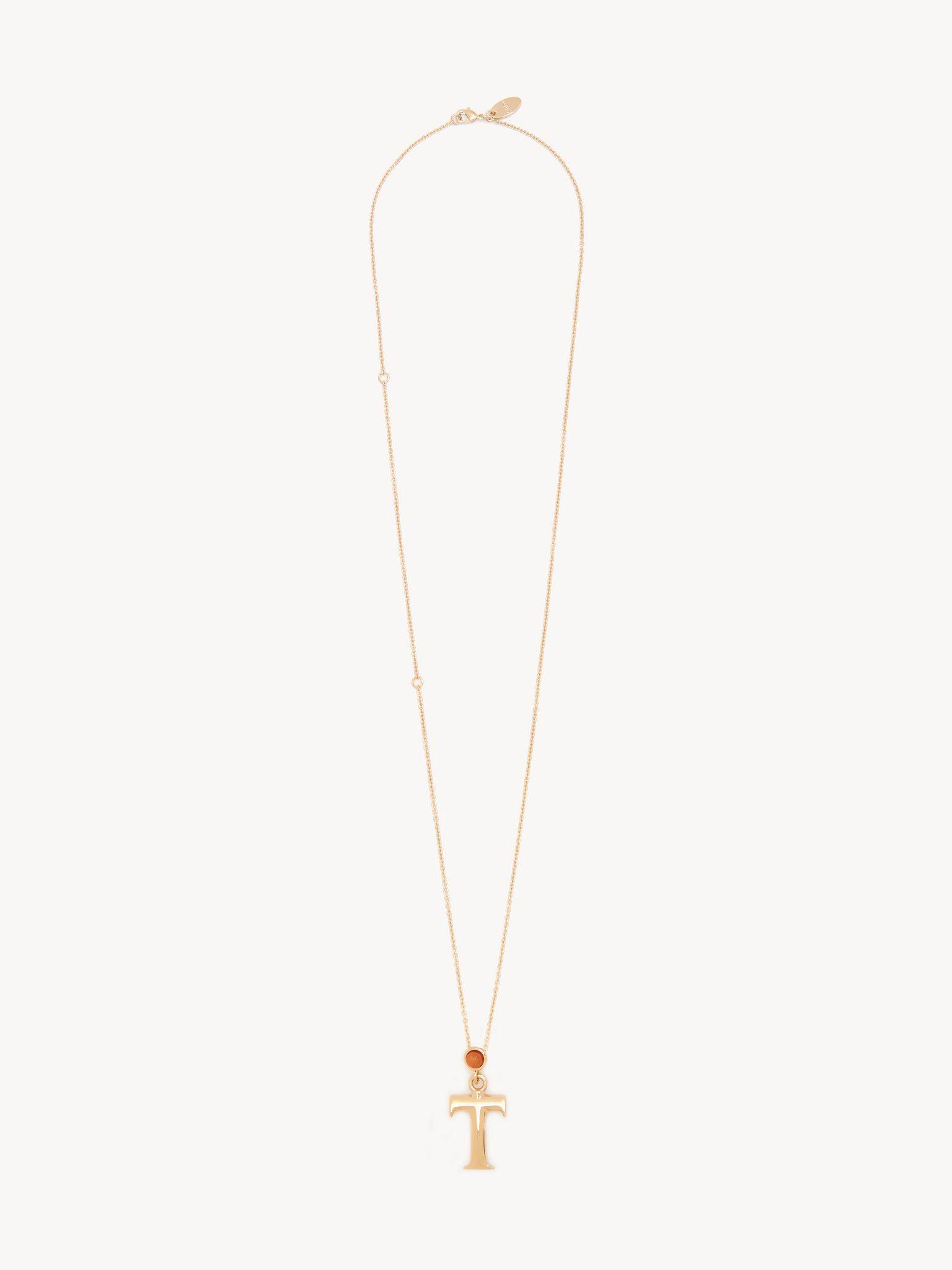 Alphabet necklace with pendant T Product Image