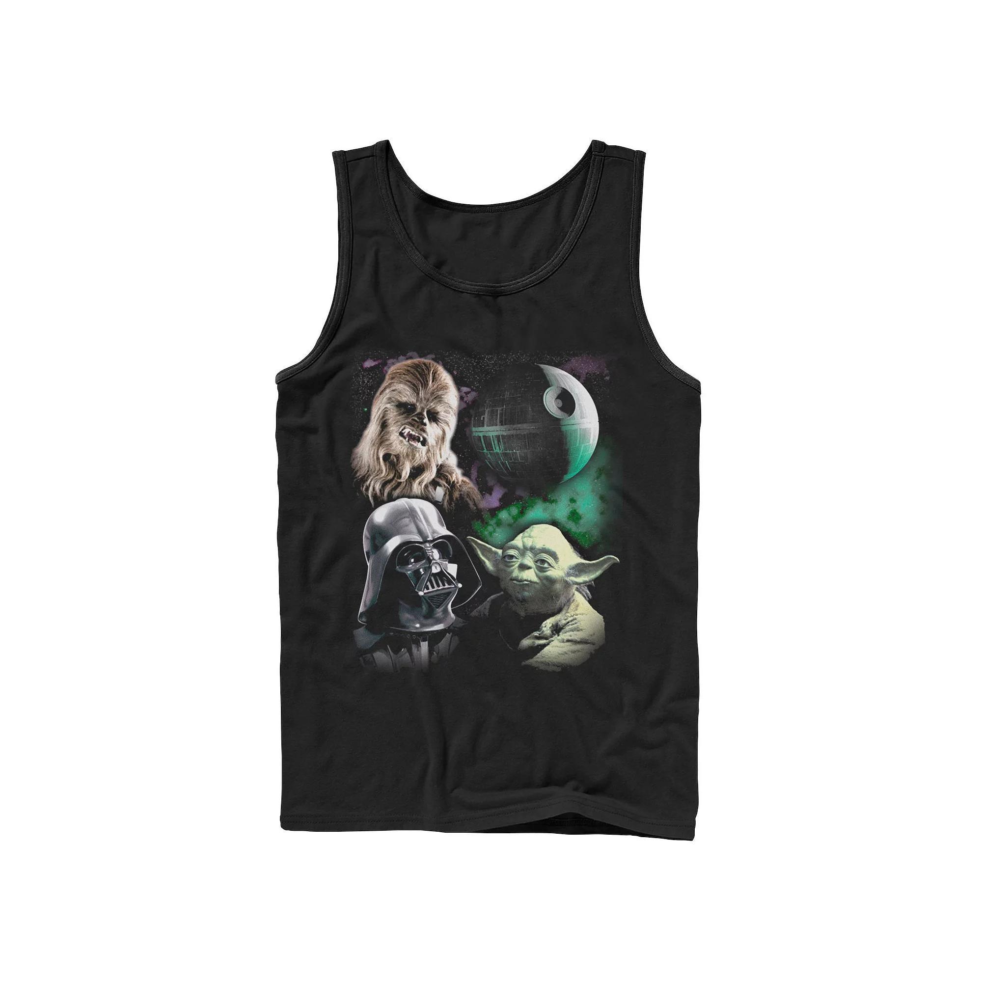 Mens Star Wars Chewbacca Star Galactic Group Shot Tank Top Product Image