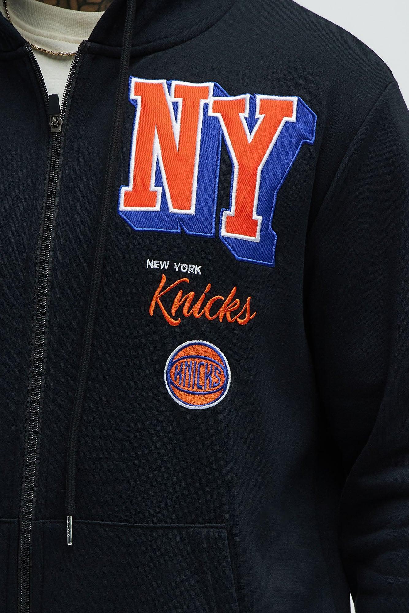 Knicks Bold Zip Up Hoodie - Black Product Image