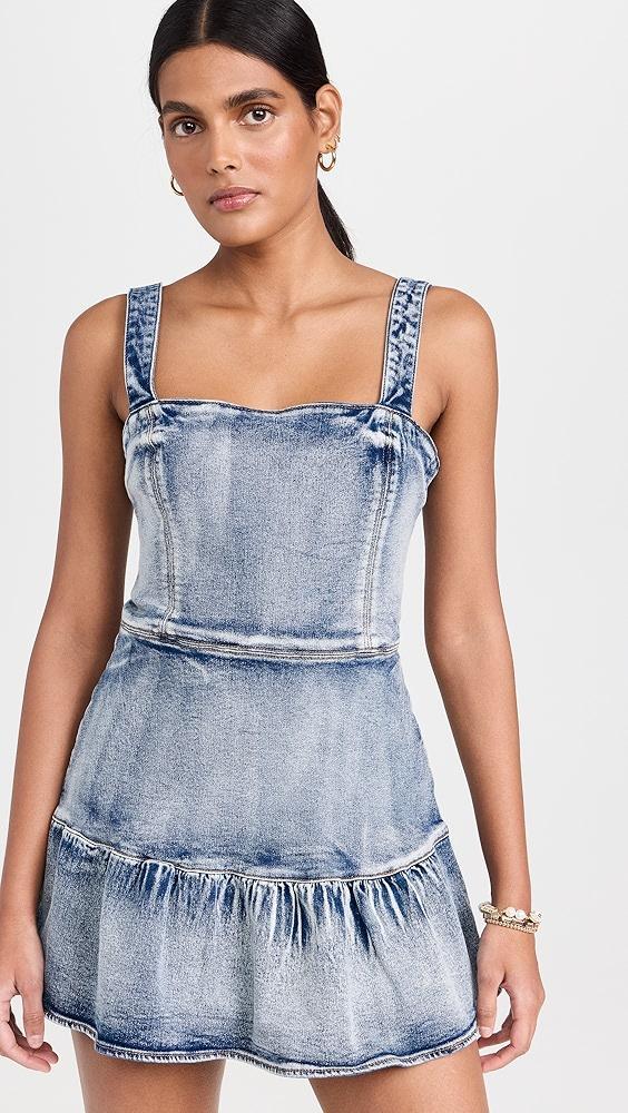 Amanda Uprichard Piper Romper In Denim | Shopbop Product Image