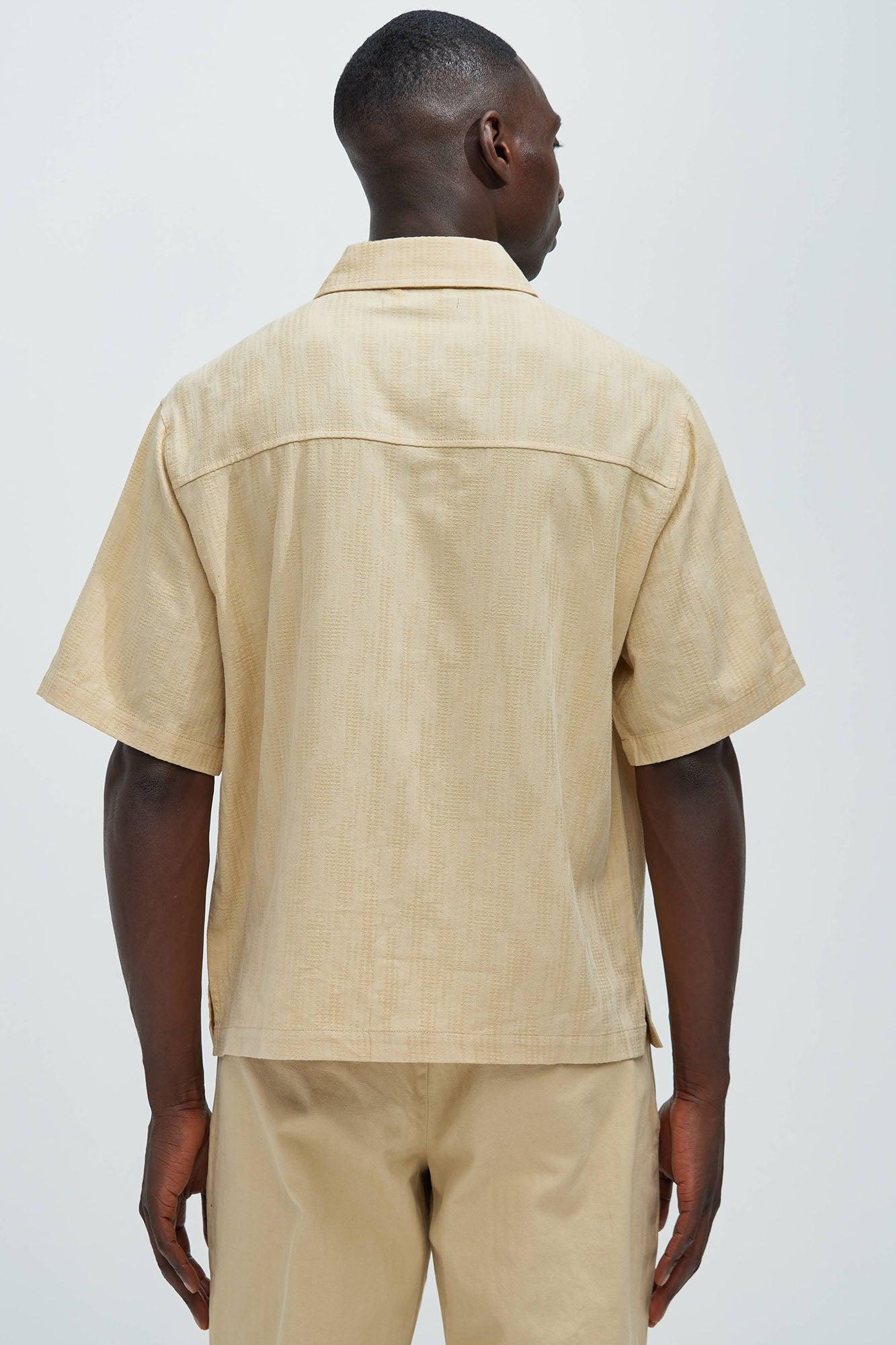 Up In The High Tide Linen Shirt - Tan Product Image