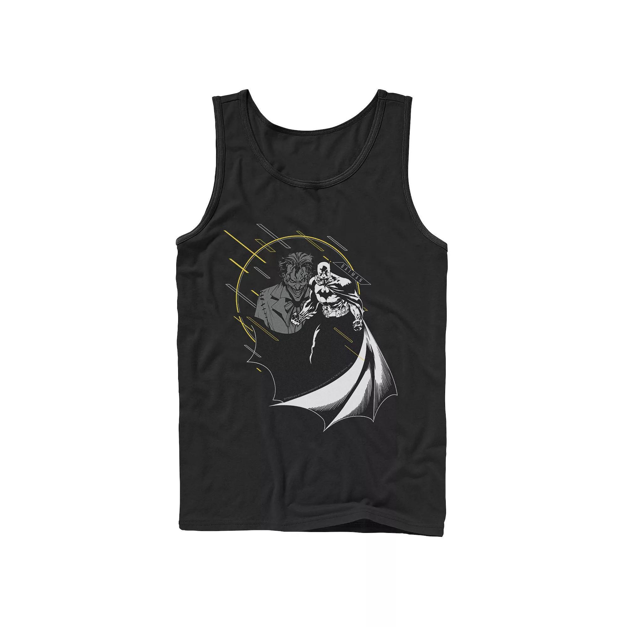 Mens DC Comics Batman And Joker Circle Portrait Tank Top, Men's, Size: Large, Black Product Image
