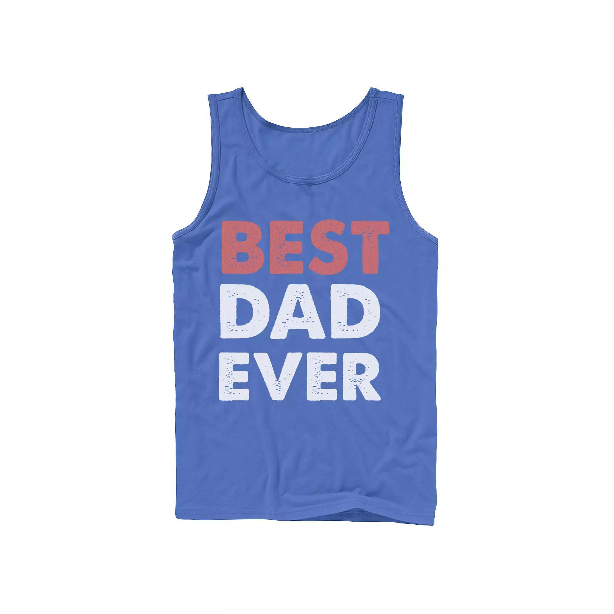 Men's Father's Day Best Dad Ever Status Tank Top, Size: XL, Black Product Image