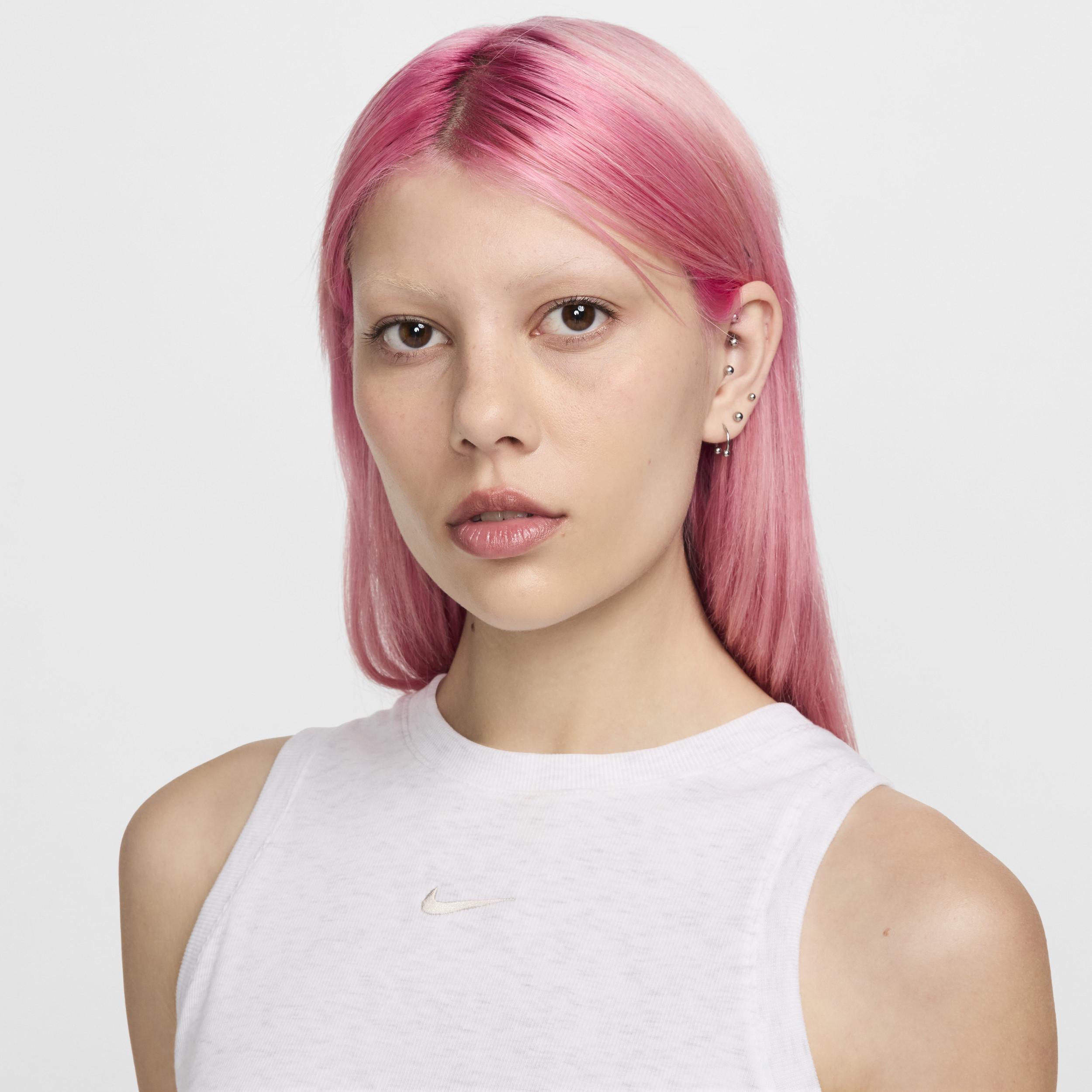 Womens Nike Sportswear Chill Knit Tight Cropped Mini-Rib Tank Top Product Image