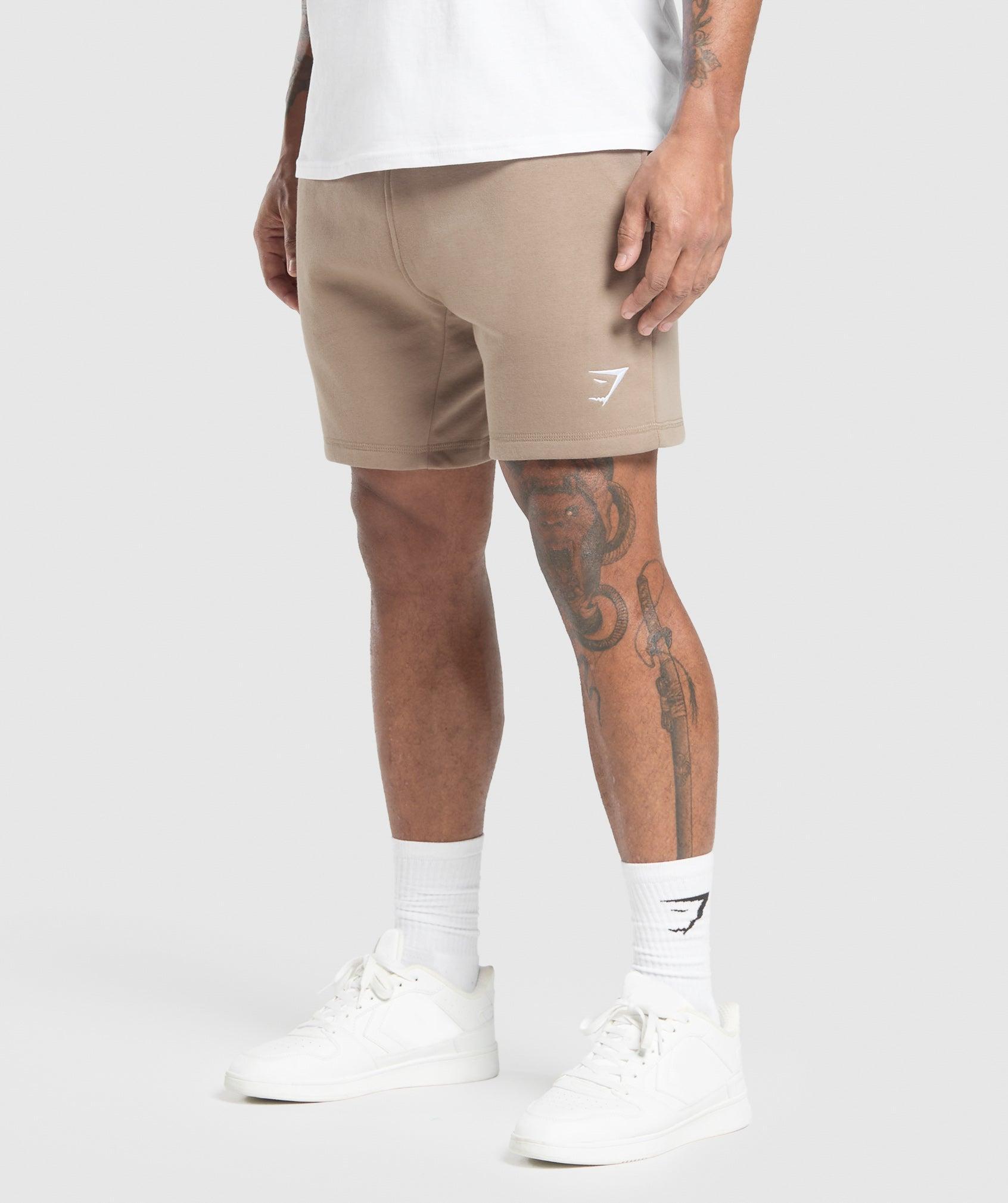 Gymshark Crest 7" Shorts - Lifestyle Brown Male Product Image