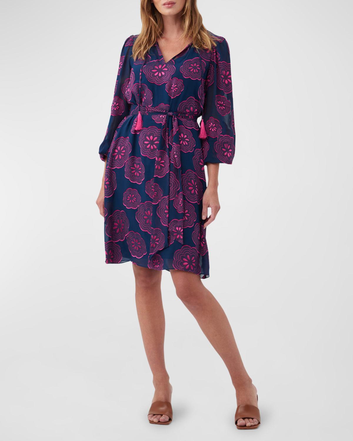 Womens Tribeca Floral Silk-Blend Minidress Product Image
