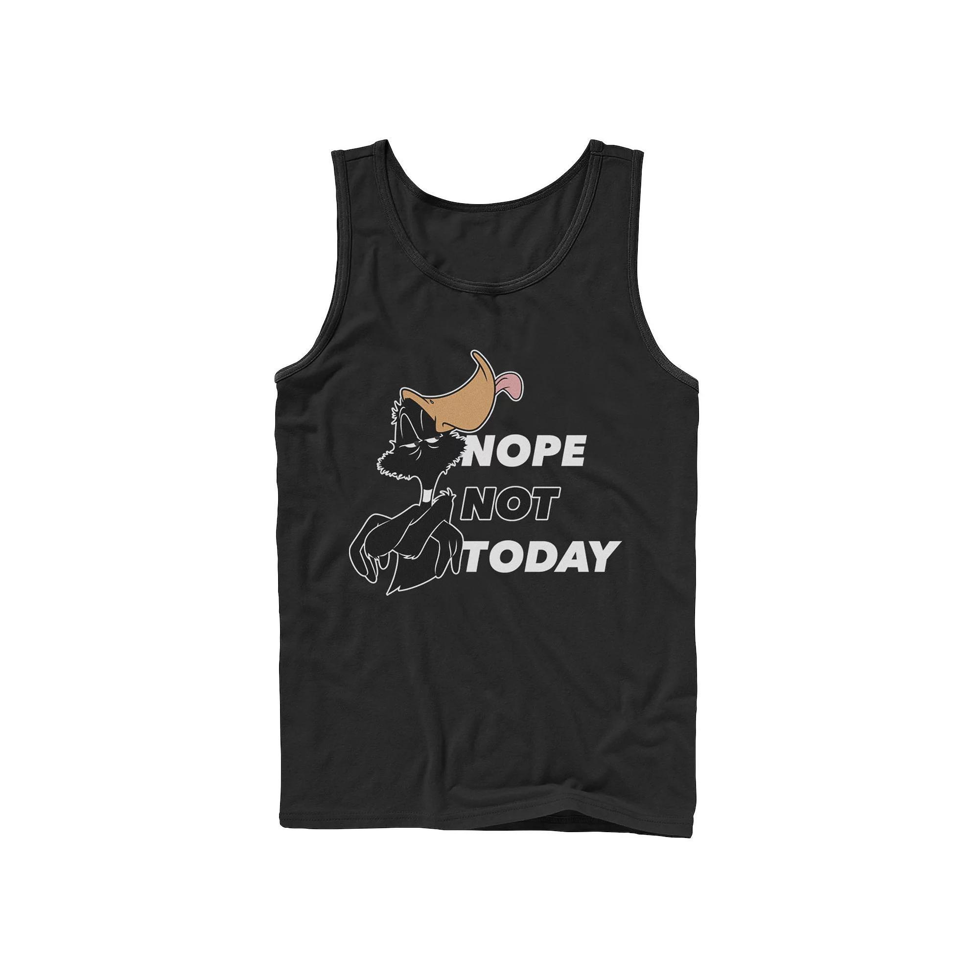 Men's Looney Tunes Daffy Duck Nope Not Today Tank Top, Size: Large, Black Product Image