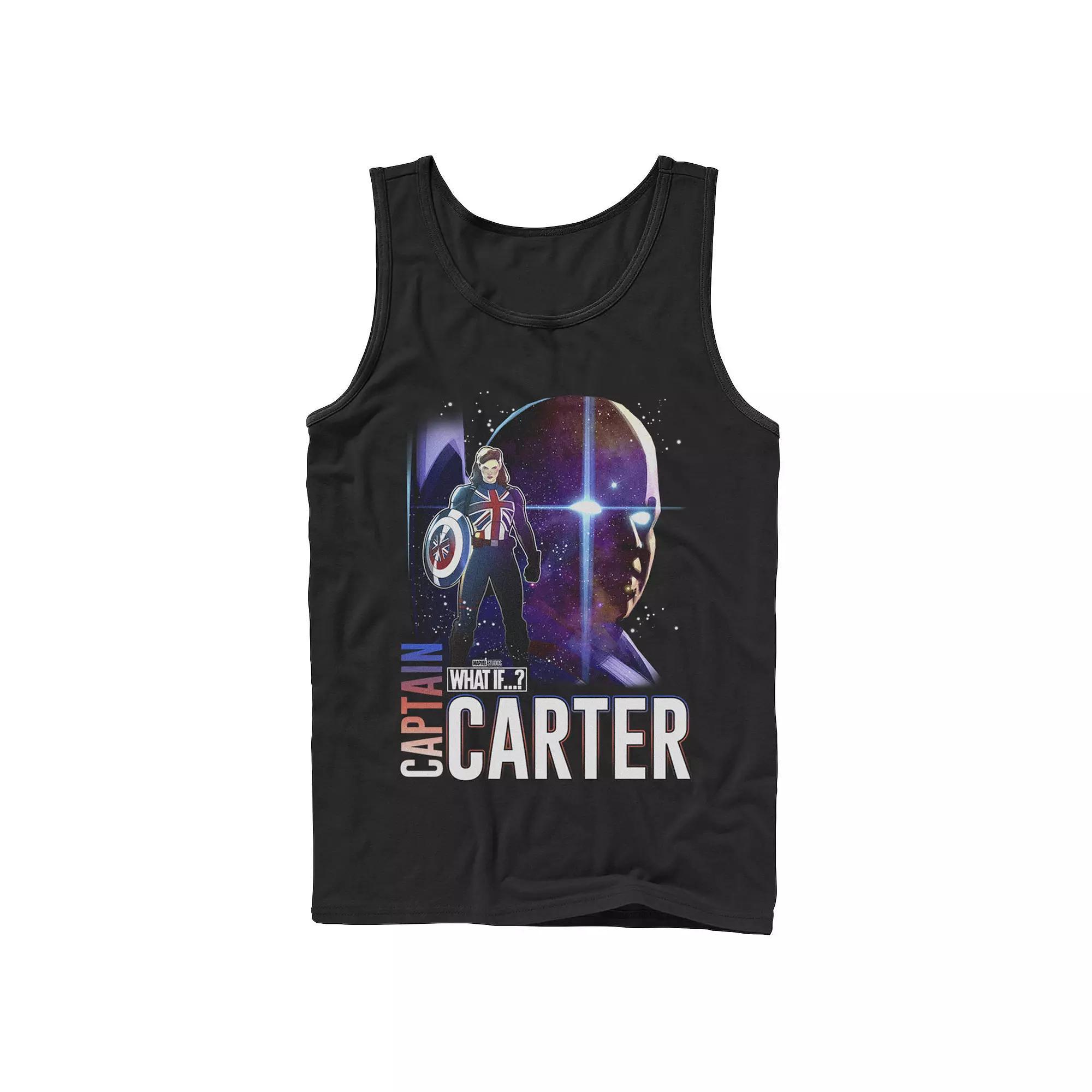 Men's Marvel What If Carter And Watcher Galactic Poster Tank Top, Boy's, Size: XL, Black Product Image