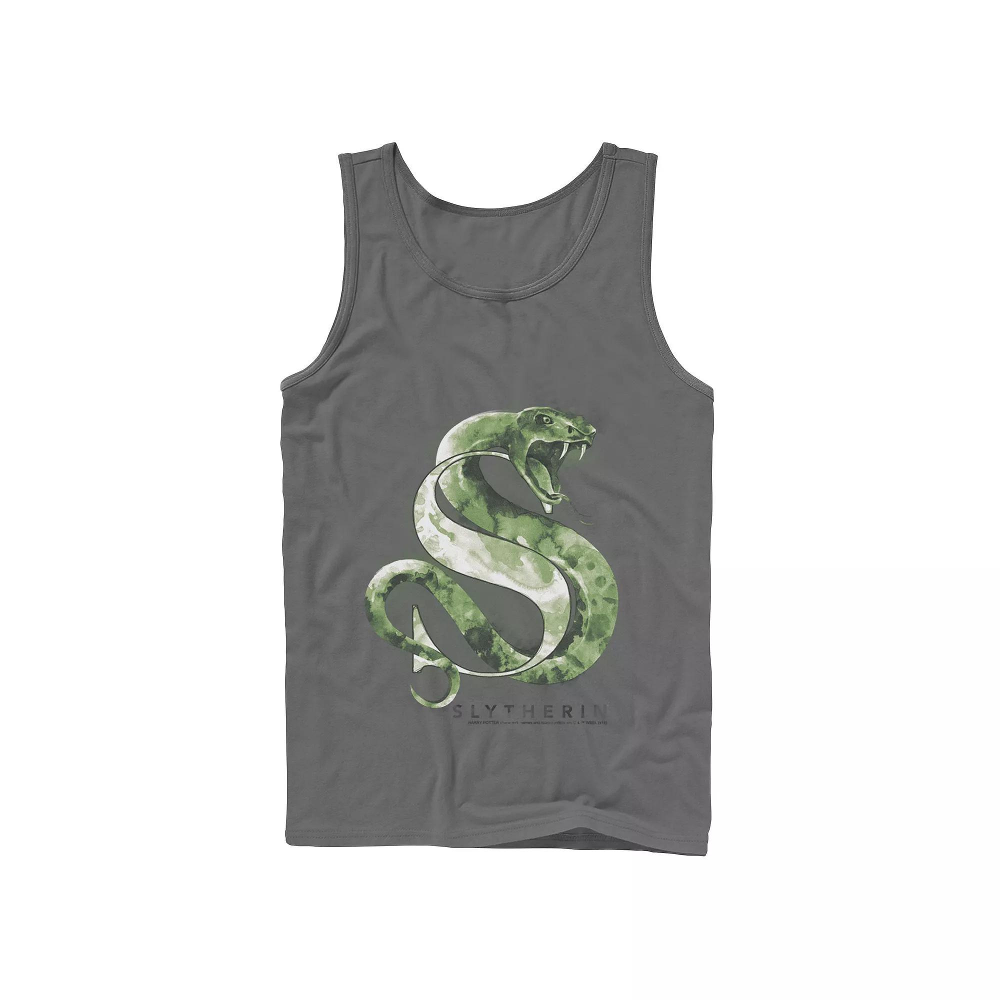 Men's Harry Potter House Slytherin Watercolor Tank Top, Size: Small, Grey Product Image