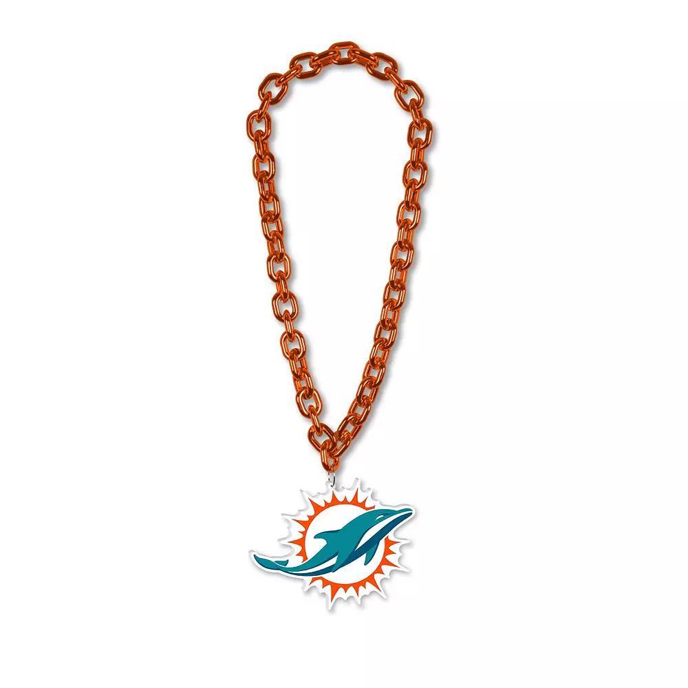 WinCraft Miami Dolphins Big Chain Logo Necklace, Mens, Team Product Image