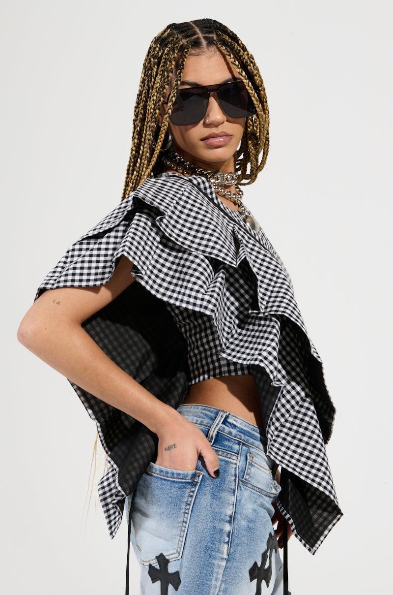 EASY ME GINGHAM BLOUSE Product Image