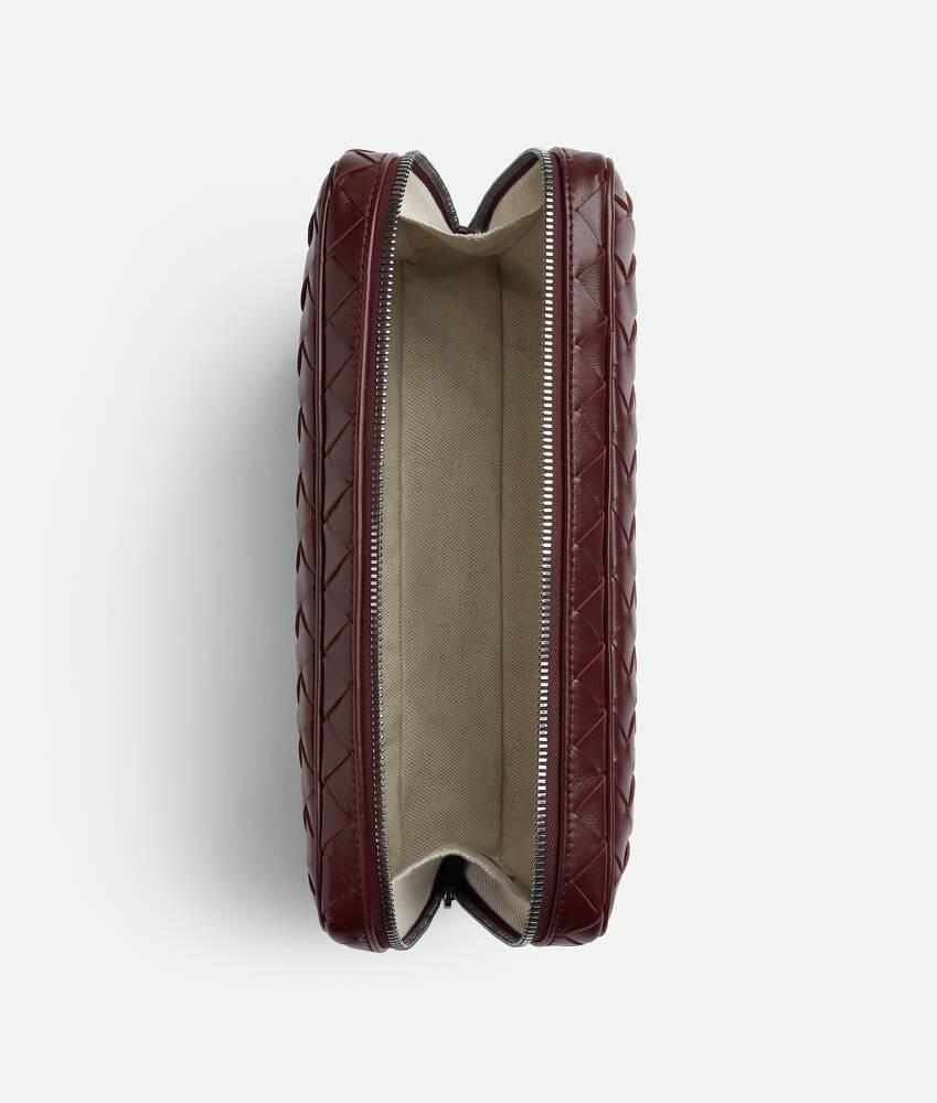 Men's Intrecciato  Medium Zipped Organizing Pouch in Madder brown Product Image