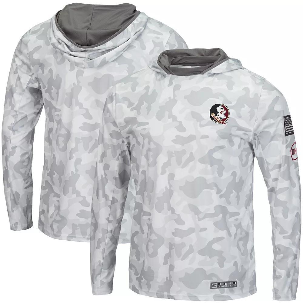Men's Colosseum Arctic Camo Florida State Seminoles OHT Military Appreciation Long Sleeve Hoodie Top, Size: 3XL, Team Product Image