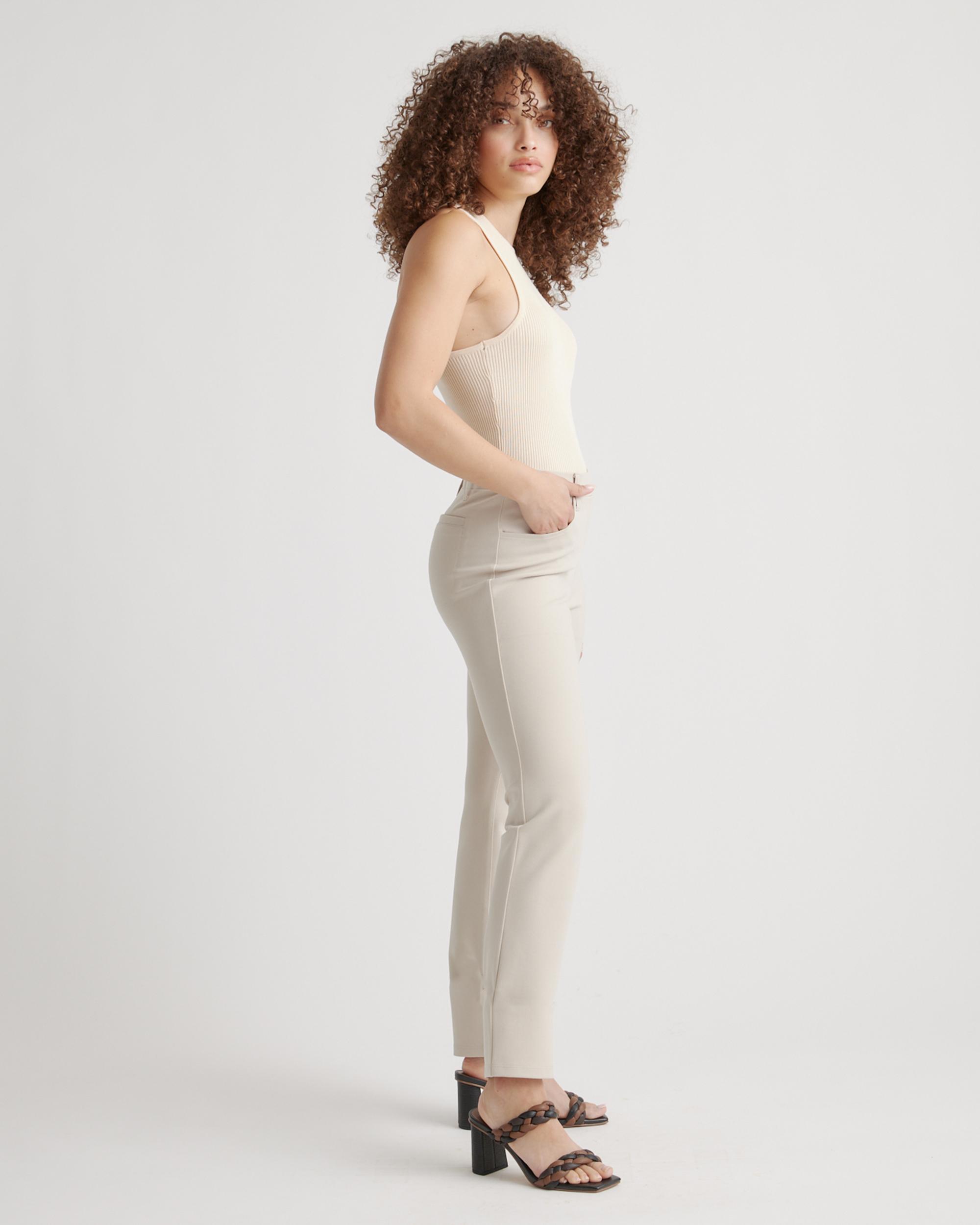 Quince | Women's Ultra-Stretch Ponte Straight Leg 4-Pocket Pants Rayon Product Image