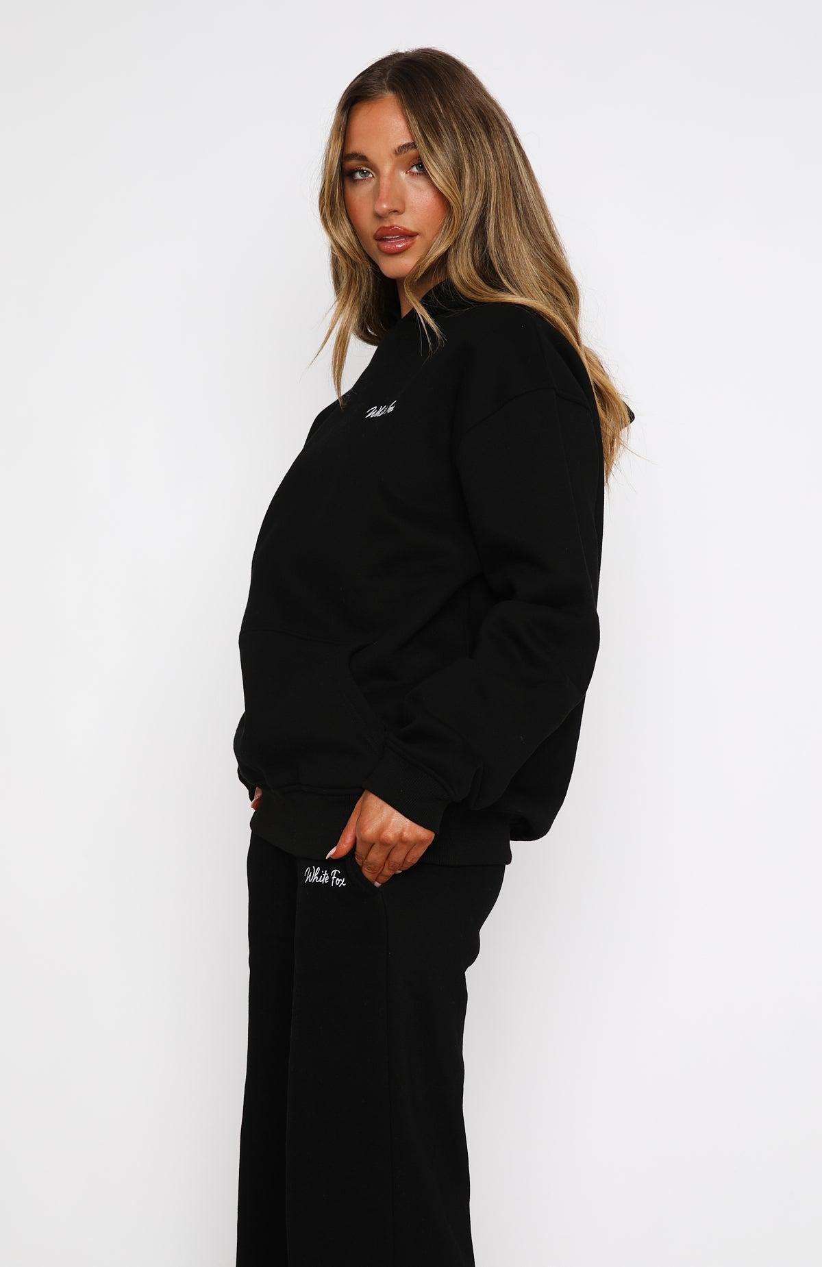 Match Your Words Oversized Hoodie Black Product Image
