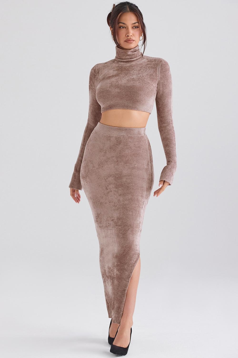 Rene Rose Chenille Maxi Skirt Product Image