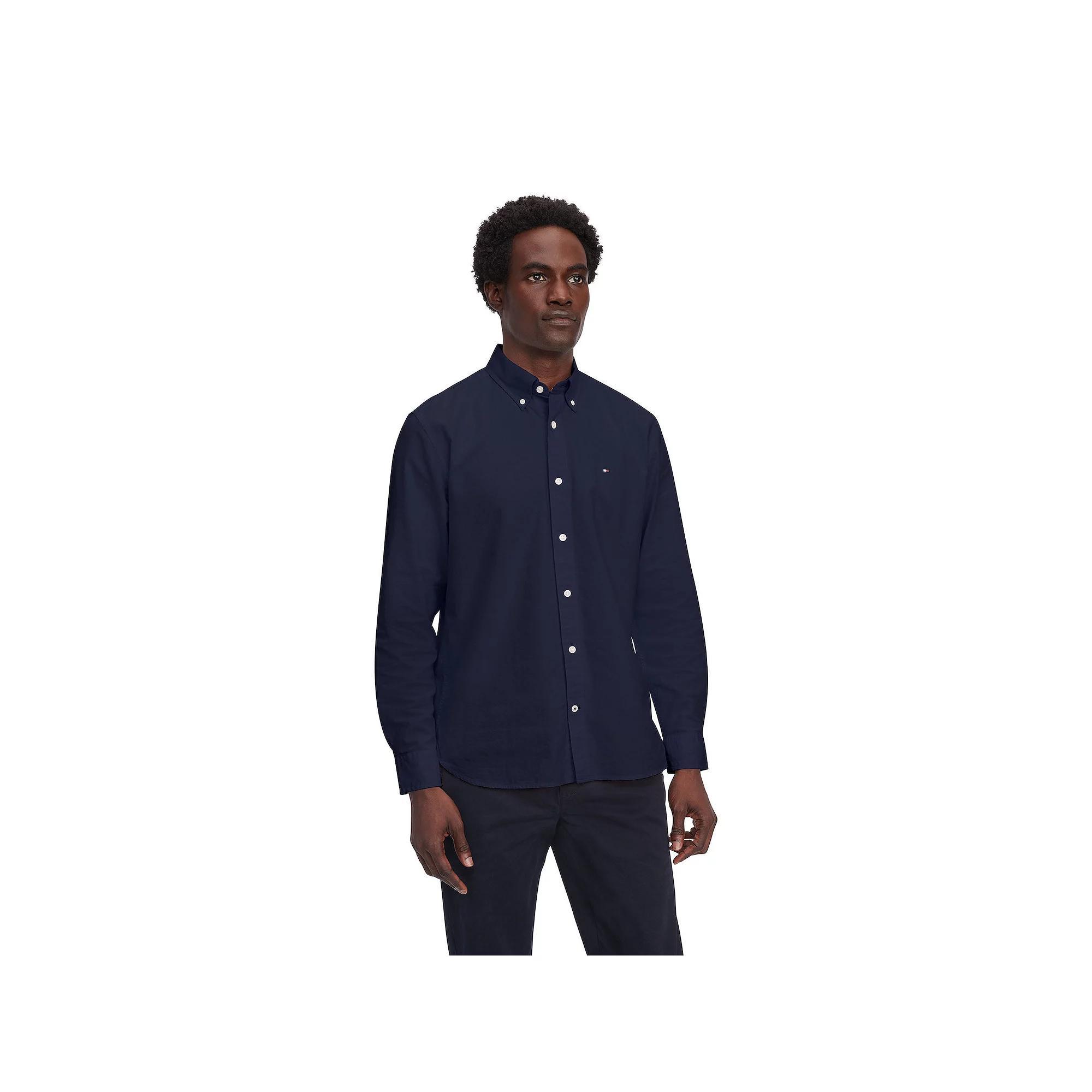 Men's Tommy Hilfiger Regular Fit Essential Stretch Oxford Shirt, Size: XXL, Desert Product Image