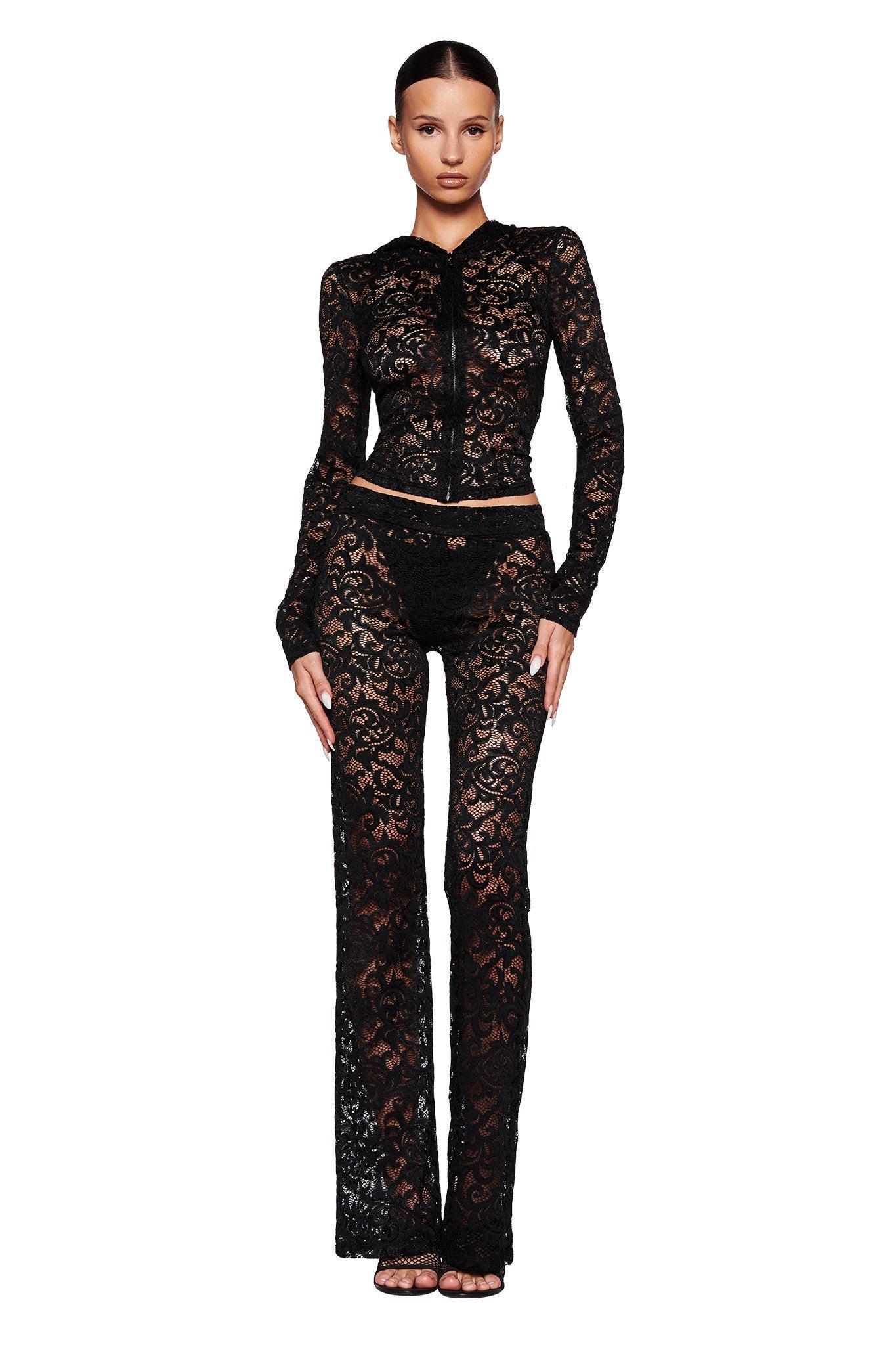 BLARE TRACKPANT - BLACK : LACE Product Image