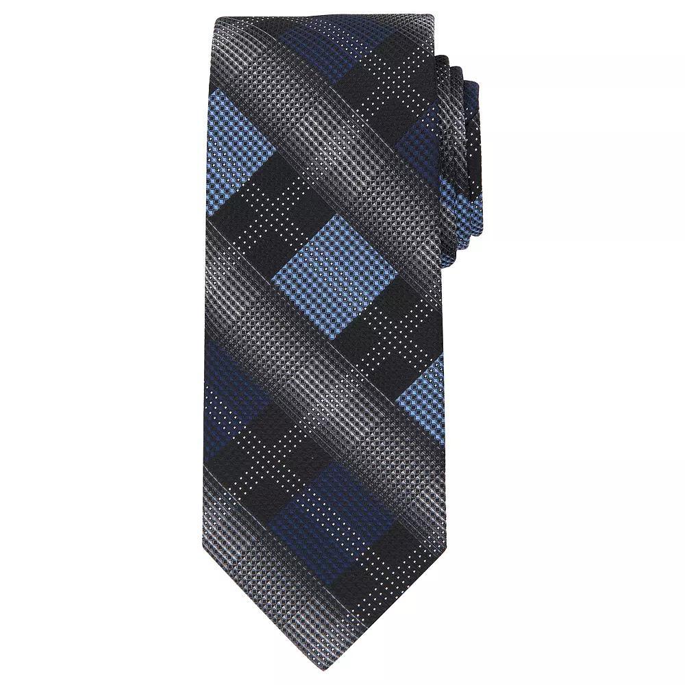 Men's Bespoke Patterned Tie, Black Kroll Product Image