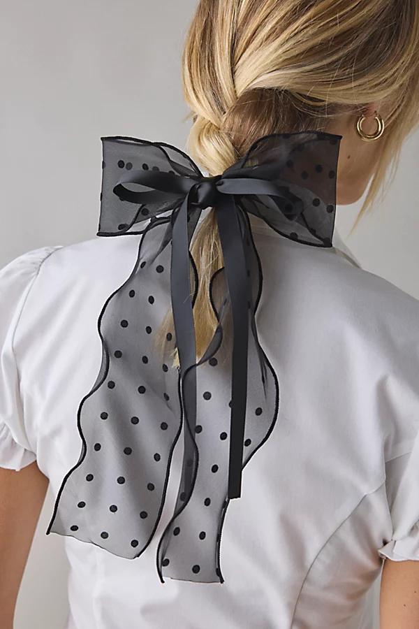 Inez Chiffon Ribbon Hair Bow Hair Clip Womens at Urban Outfitters Product Image