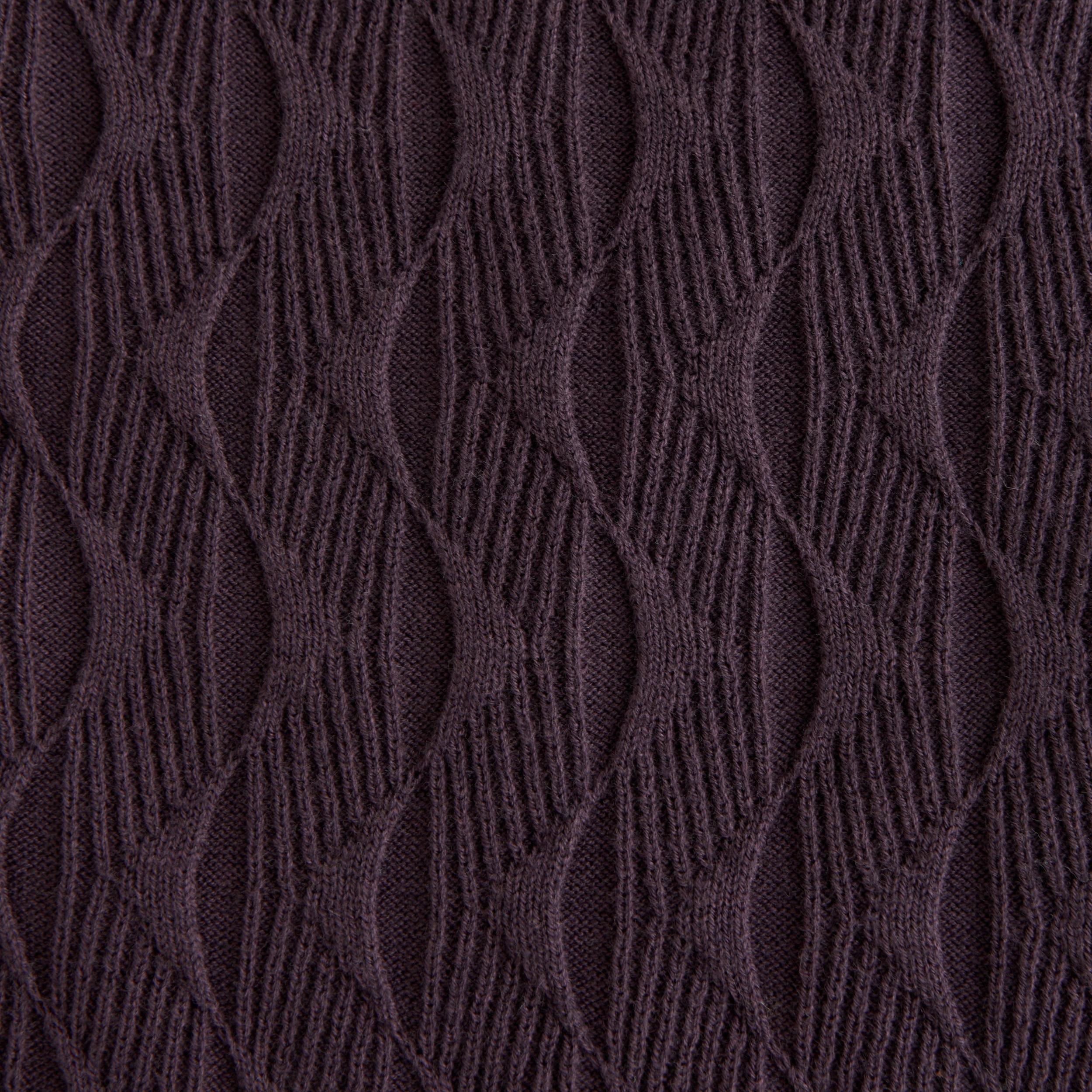 Geometric Stitch Button-Through Sweater Polo Product Image