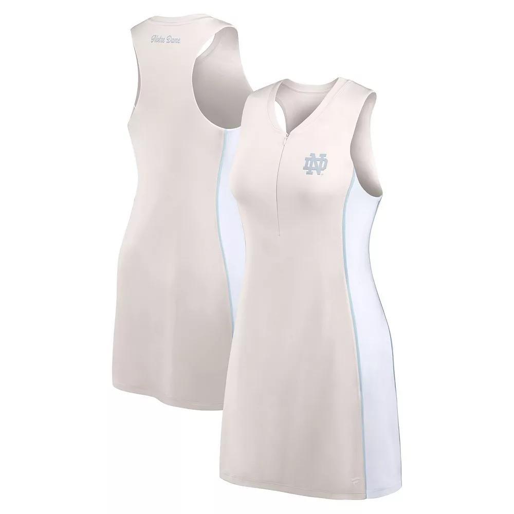 Women's Fanatics White Notre Dame Fighting Irish Studio Boost Athletic Half-Zip Dress, Size: Large Product Image