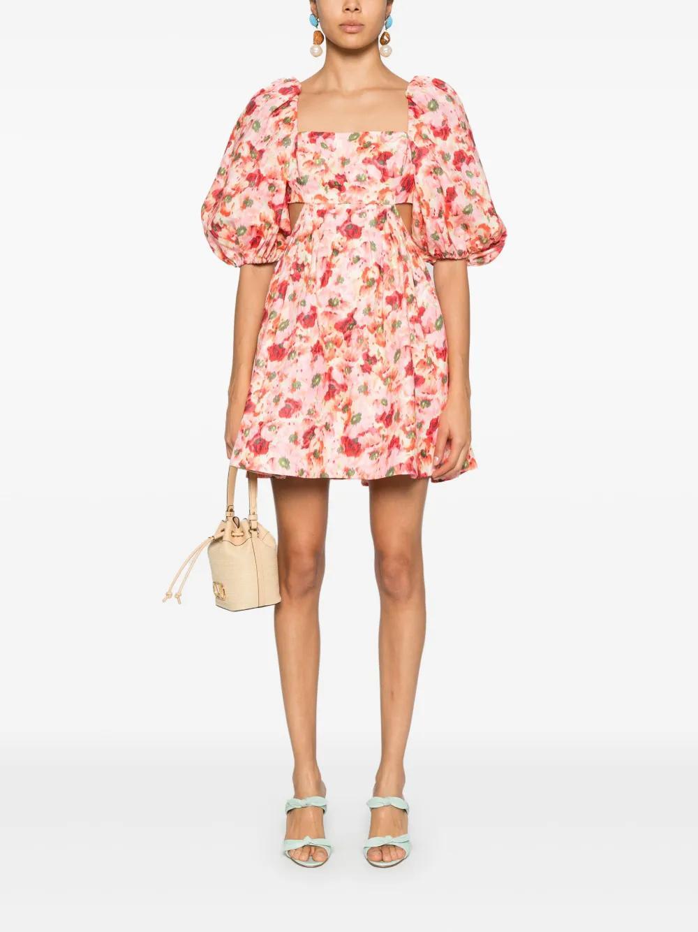 Lightburst floral-print mini dress Product Image