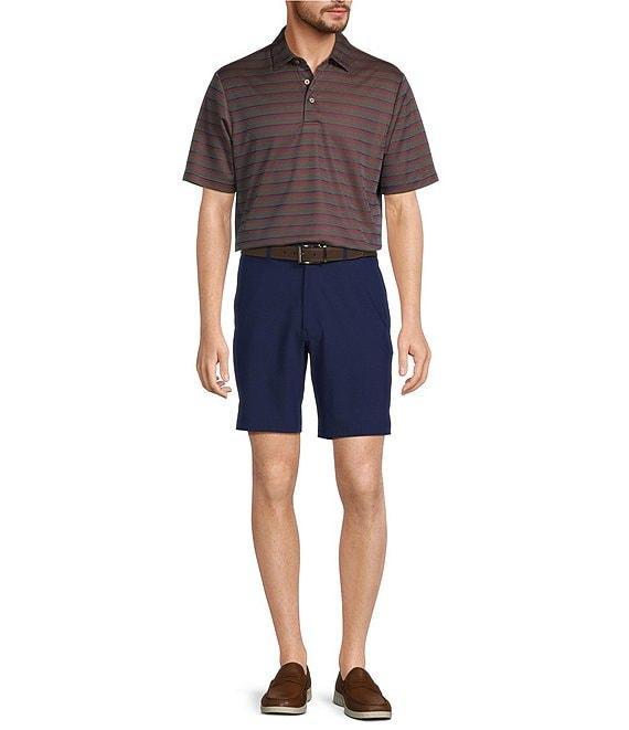 Roundtree & Yorke Performance Short Sleeve Stripe Jacquard Polo Shirt Product Image