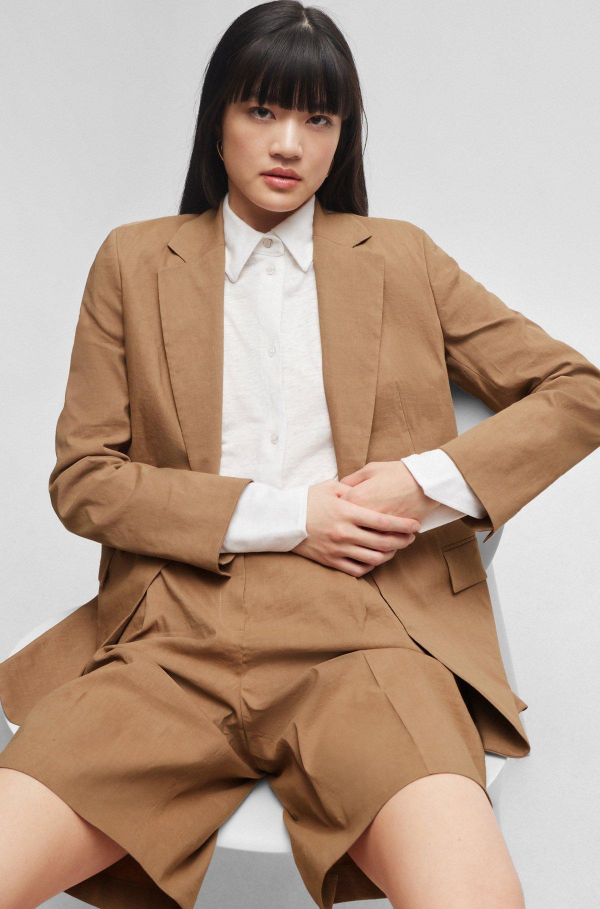 Regular-fit jacket in a linen blend Product Image