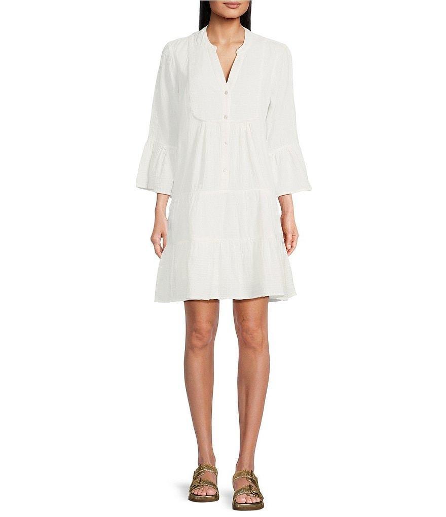Faherty Dream Cotton Gauze Tiered Kasey Dress Product Image