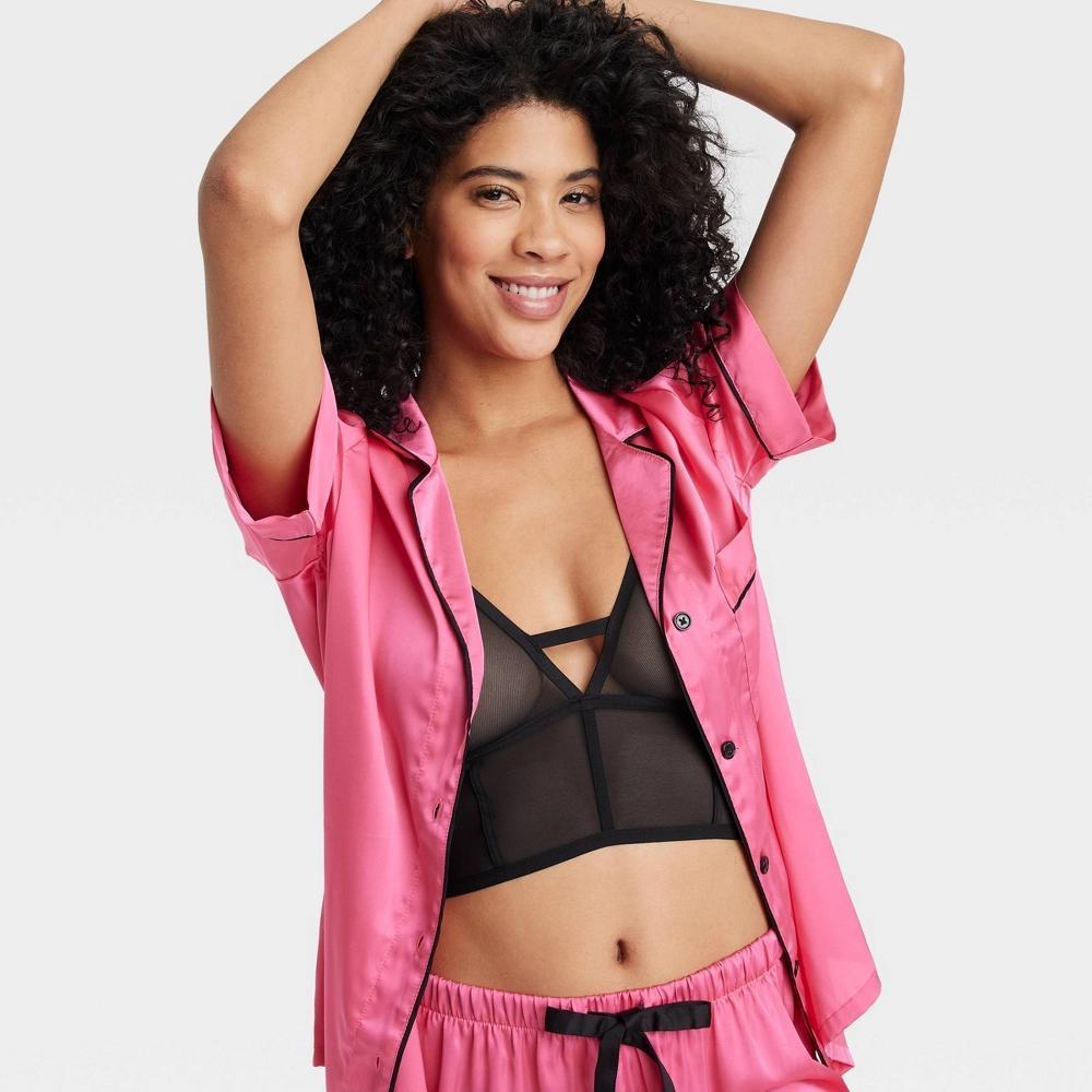 Womens Mesh Longline Bralette - Auden Black XS Product Image