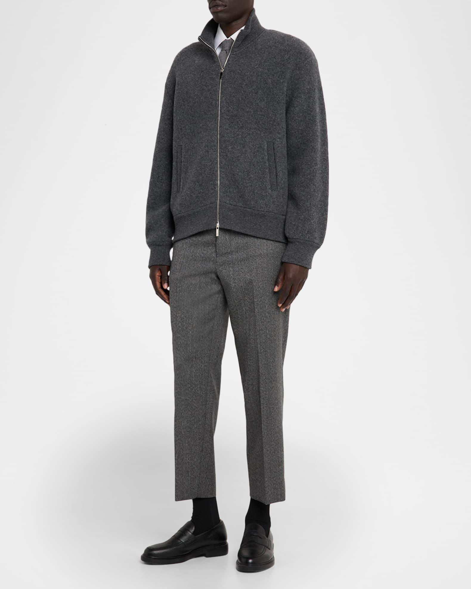 Men's Wool Fleece Full-Zip Bomber Jacket Product Image