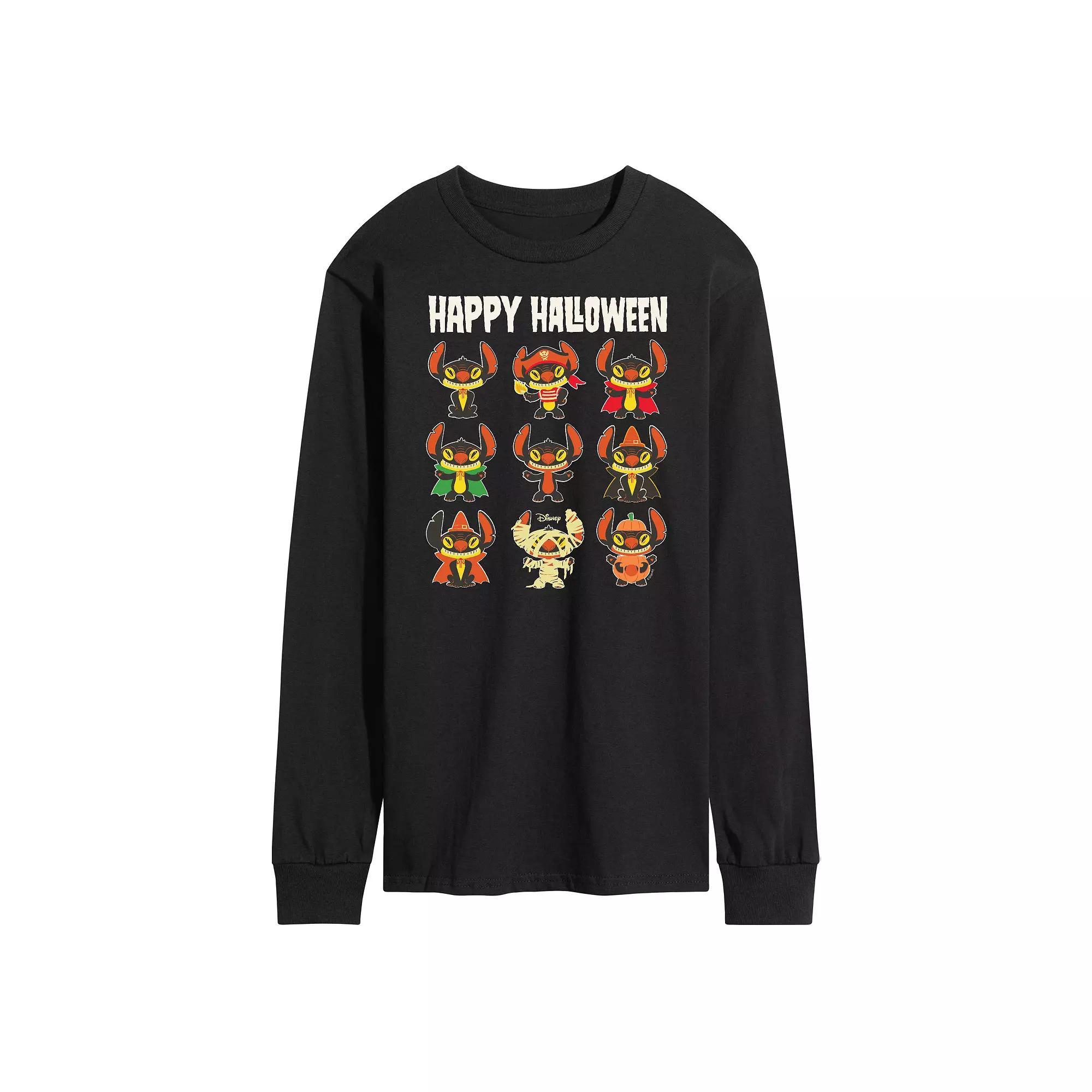 Disneys Lilo & Stitch Mens Happy Halloween Long Sleeve Tee Product Image