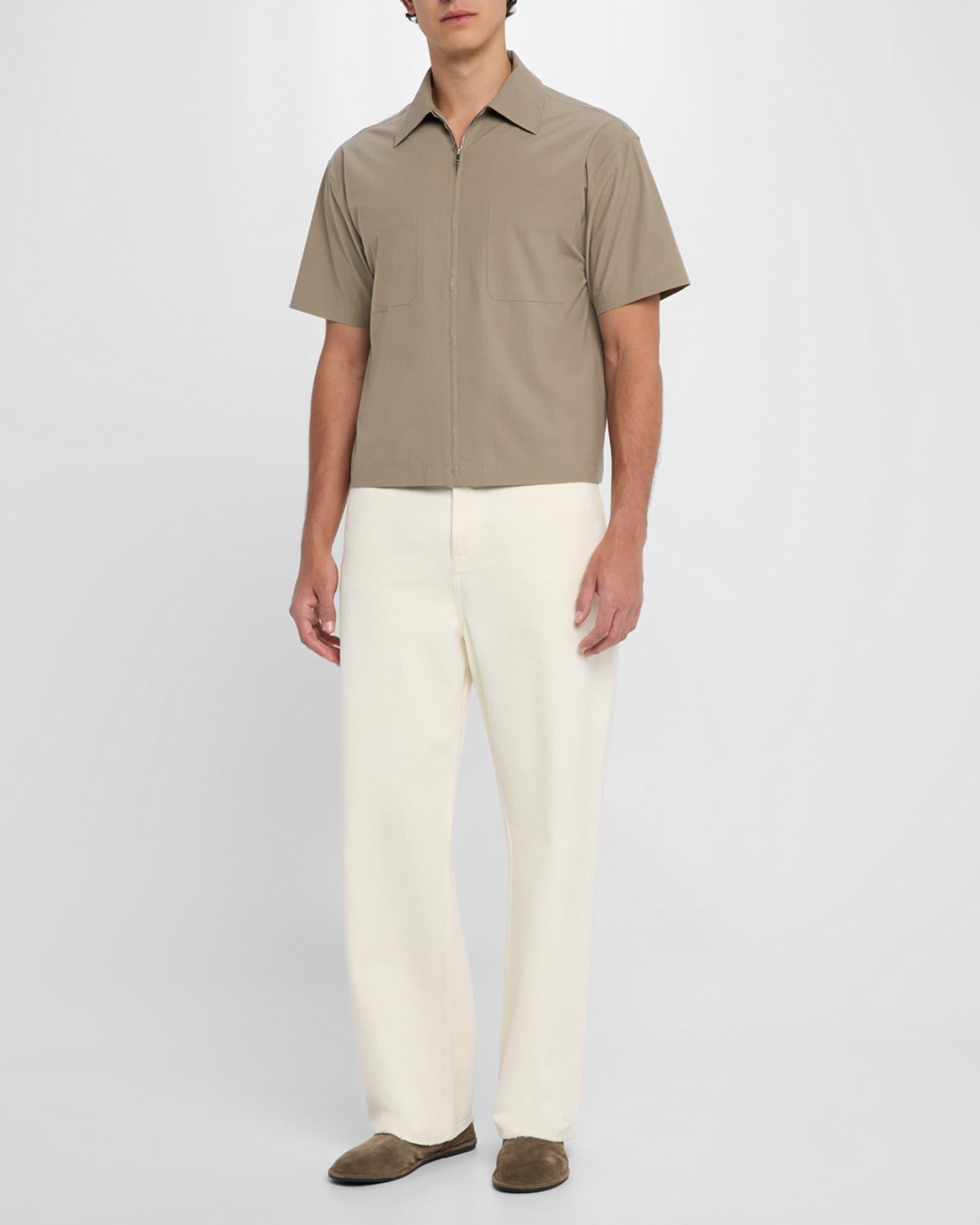Men's Light Poplin Zip Shirt Product Image