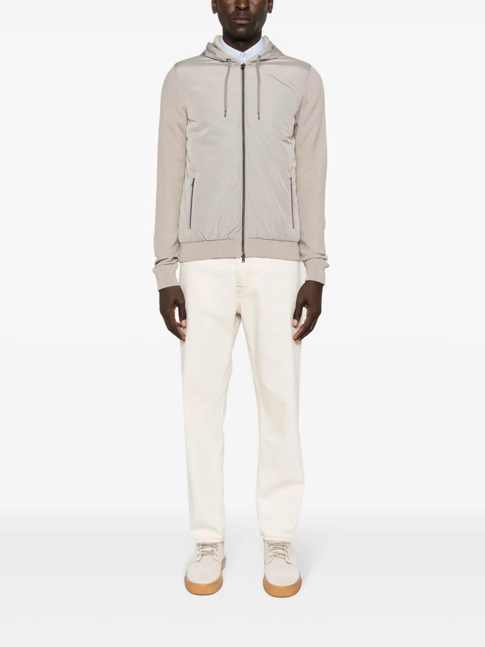 contrast-panel piqué jacket Product Image