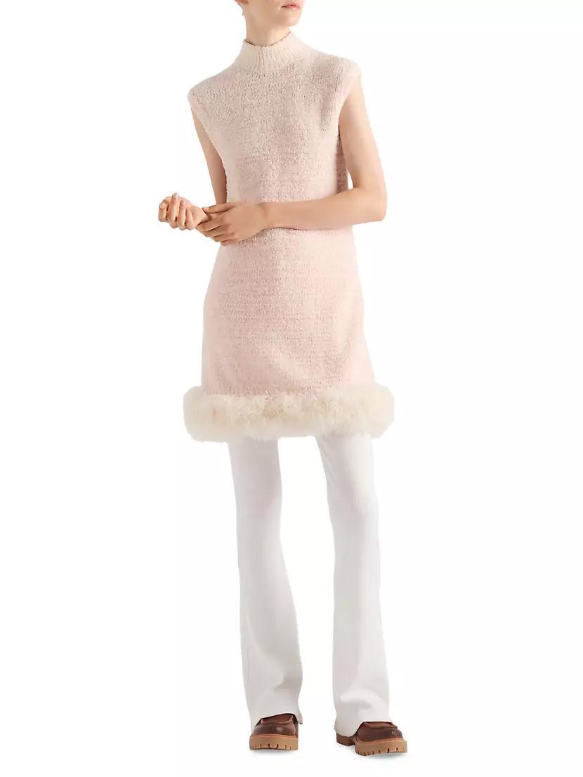 Cotton Mini Dress with Feathers Product Image