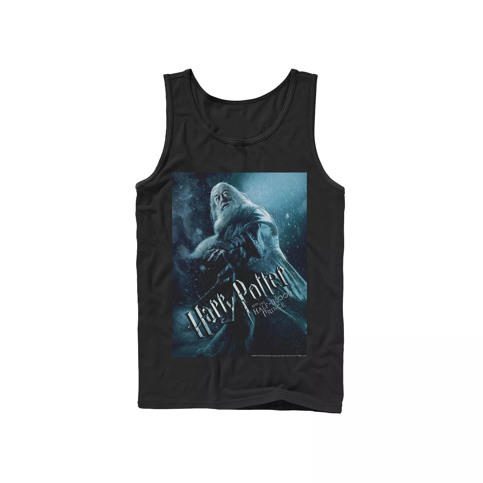 Men's Harry Potter Half-Blood Prince Dumbledore Poster Graphic Tank Top, Size: Large, Black Product Image