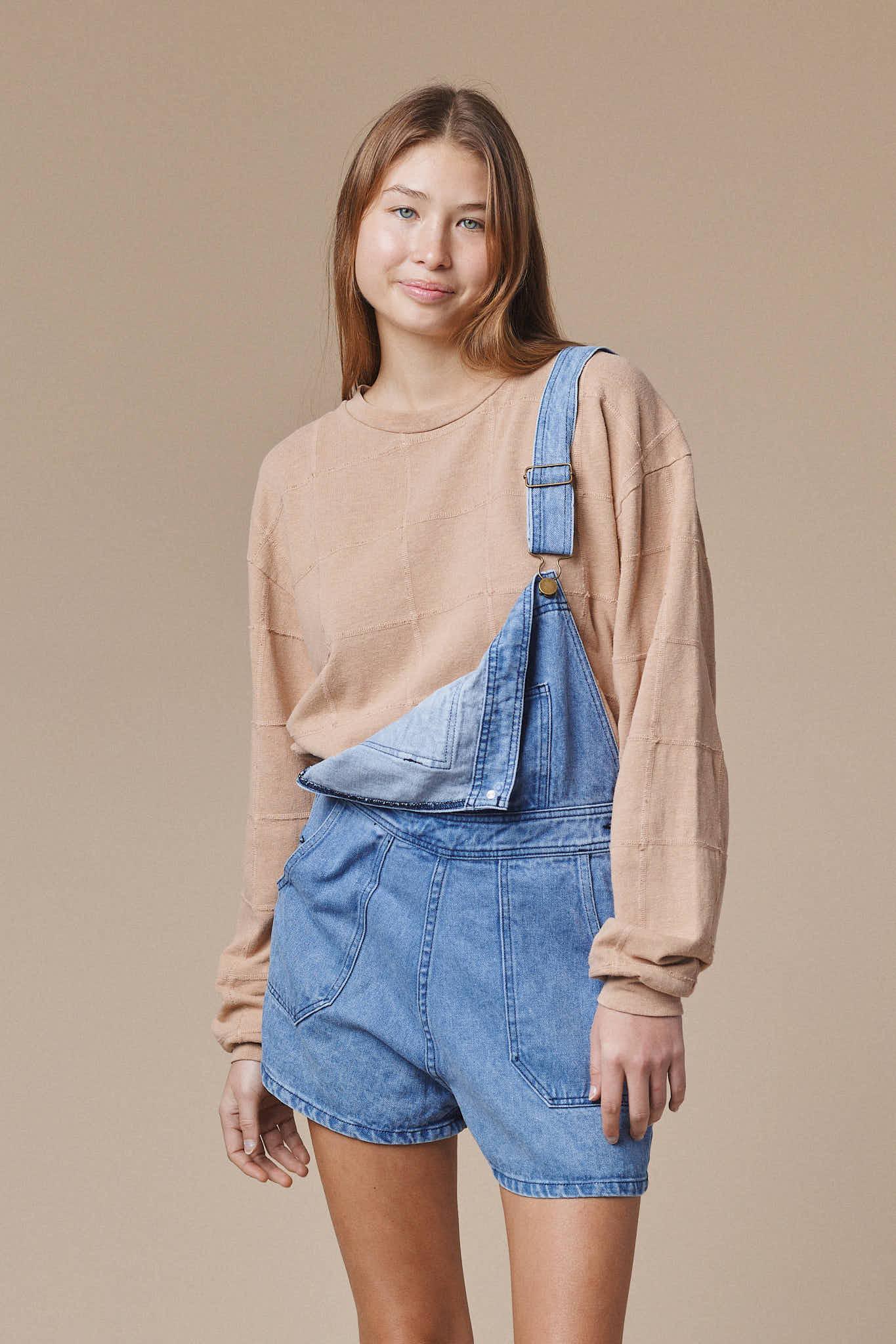 Upcycled Cropped Long Sleeve Female Product Image