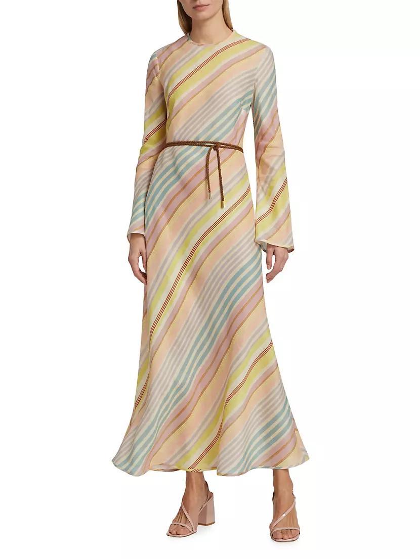 Halliday Striped Linen Maxi Dress Product Image