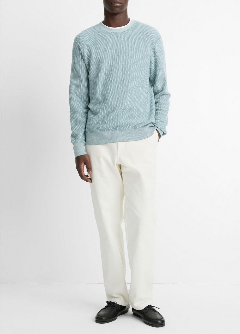 Mens Geo Jacquard Long-Sleeve Crewneck Sweater Product Image
