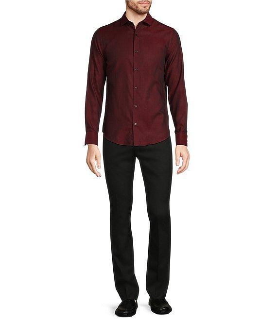 Murano Big & Tall Timeless Twenties Collection Slim Fit Herringbone Print Long Sleeve Woven Shirt Product Image