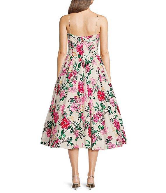 Lilly Pulitzer Lillyanna Cotton Poplin Printed Square Neck Sleeveless Midi Dress Product Image