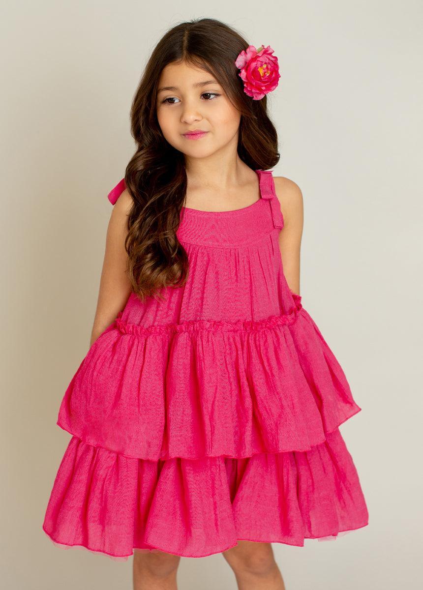 Banyu Dress in Fuchsia Girls Product Image