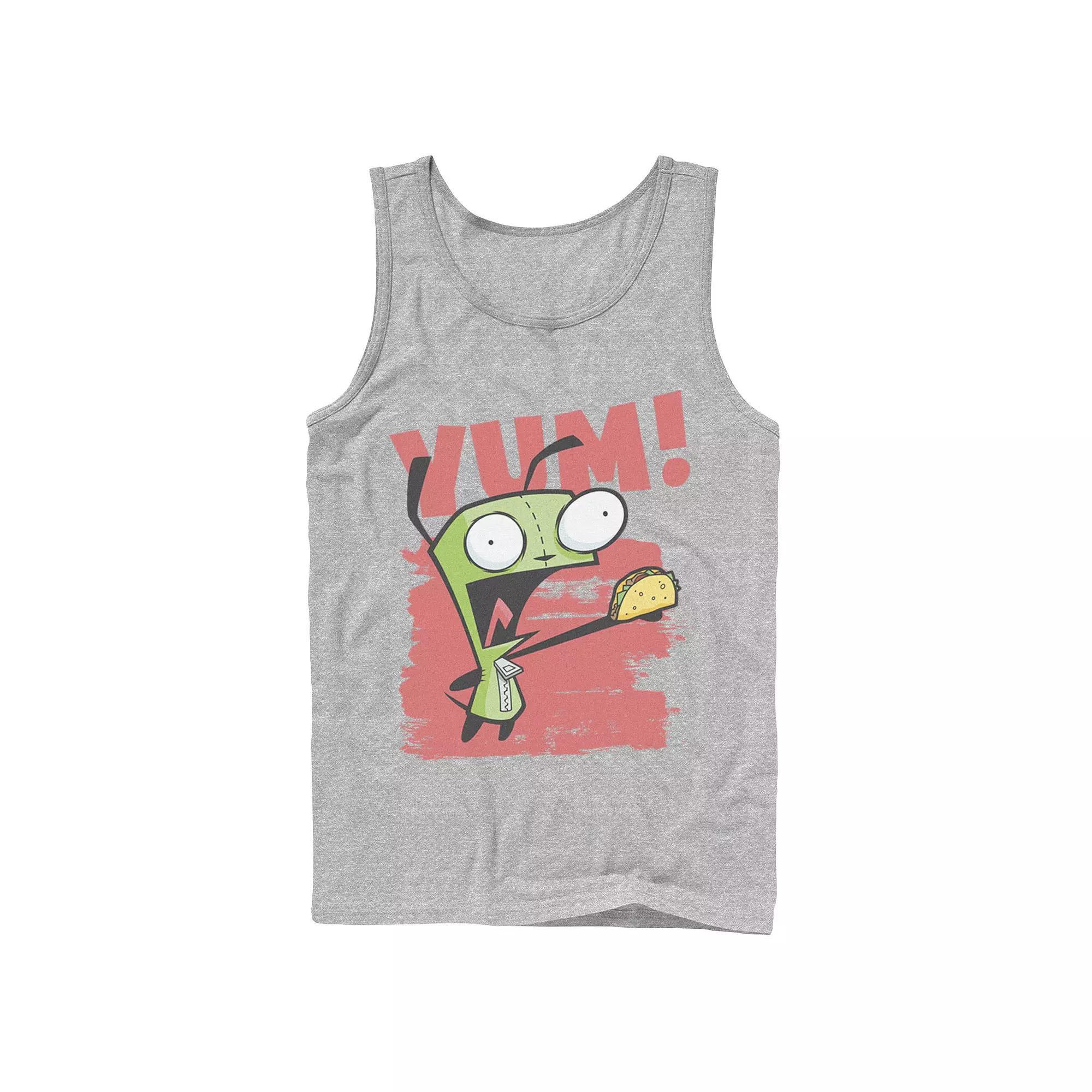 Men's Nickelodeon Invader Zim Gir Screaming Yum! Taco Portrait Graphic Graphic Tank Top, Size: Small, Blue Product Image