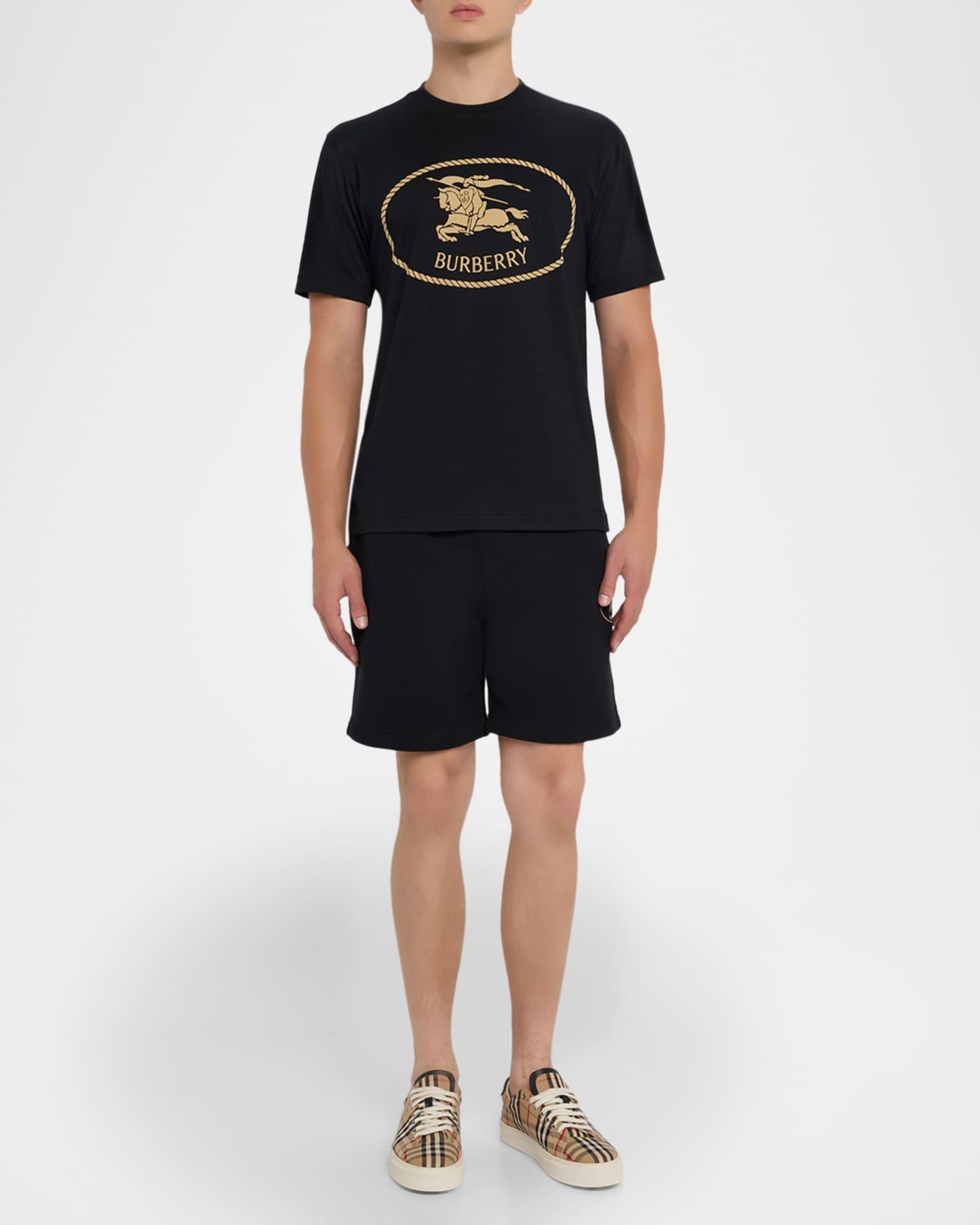 Men's Cotton Knight Stamp Graphic T-Shirt Product Image